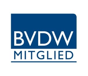 BVDW Mitglied Logo in blau-weiß 123Consulting Mitglied BVDW