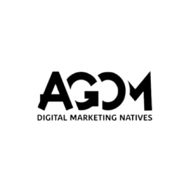 AGOM Logo schwarz mit Schriftzug Digital Marketing Natives