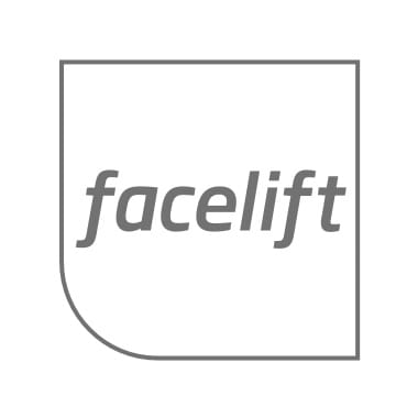 Facelift logo grau mit grauem Rahmen